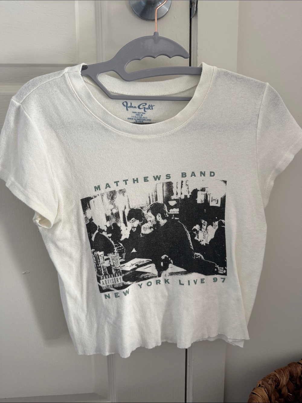 Brandy Melville White 'Matthews Band' Photo Graphic Tee